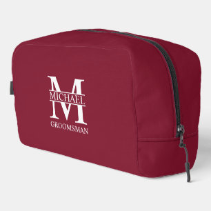 Personalized Groomsman's Name and Monogram Dopp Kit