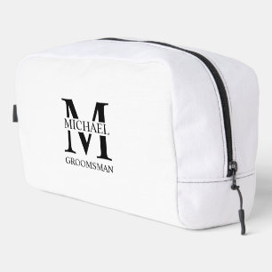 Personalized Groomsman's Name and Monogram Dopp Kit