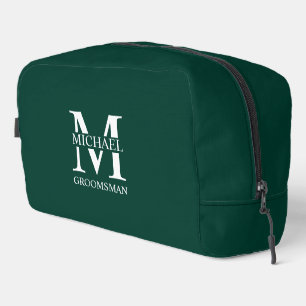Personalized Groomsman's Name and Monogram Dopp Kit