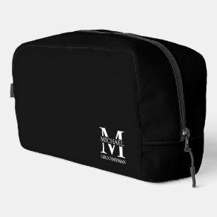 Personalized Groomsman's Name and Monogram Dopp Kit