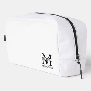 Personalized Groomsman's Name and Monogram Dopp Kit