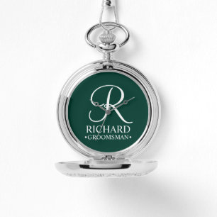 Personalized Groomsman's Name and Monogram Watch