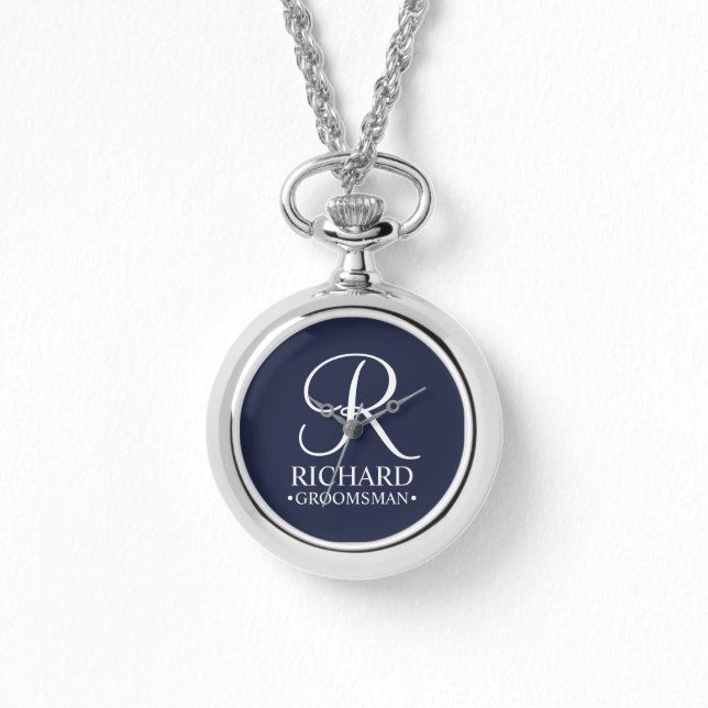 Personalized Groomsman's Name and Monogram Watch (Front)