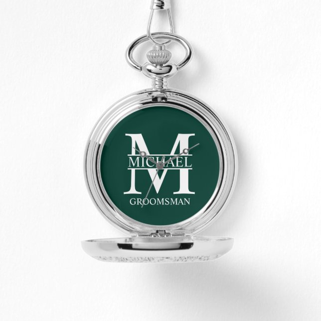 Personalized Groomsman's Name and Monogram Watch (Front)