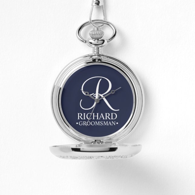 Personalized Groomsman's Name and Monogram Watch (Front)