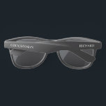 Personalized Groomsman's Name Wedding Sunglasses<br><div class="desc">Personalized Groomsmen Gifts
featuring personalized groomsman's name and title in classic serif font style.

Also perfect for best man,  father of the bride and more.</div>