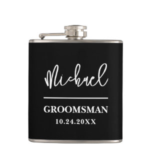 Personalized Groomsmen Best Man Gift Hip Flask