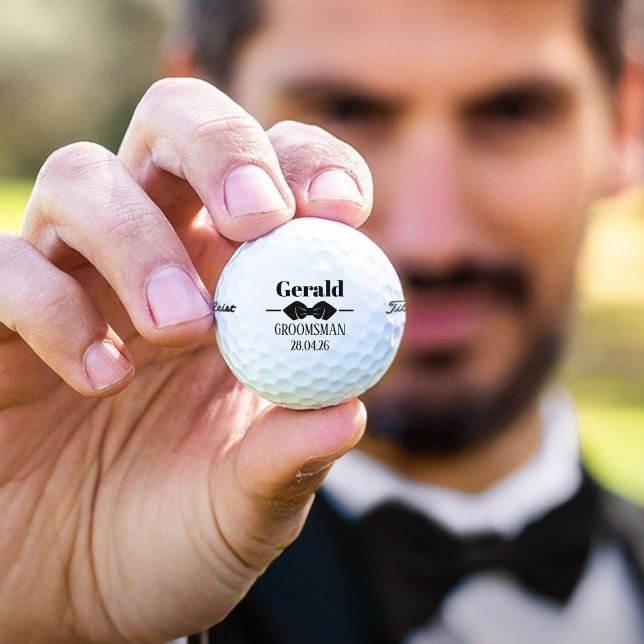Personalized Groomsmen Bridal Wedding  Golf Balls (Creator Uploaded)