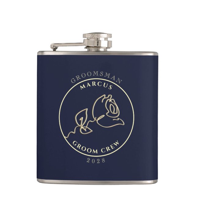Personalized Groomsmen Gift Flask (Front)