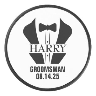 Personalized Groomsmen Gifts Hockey Puck