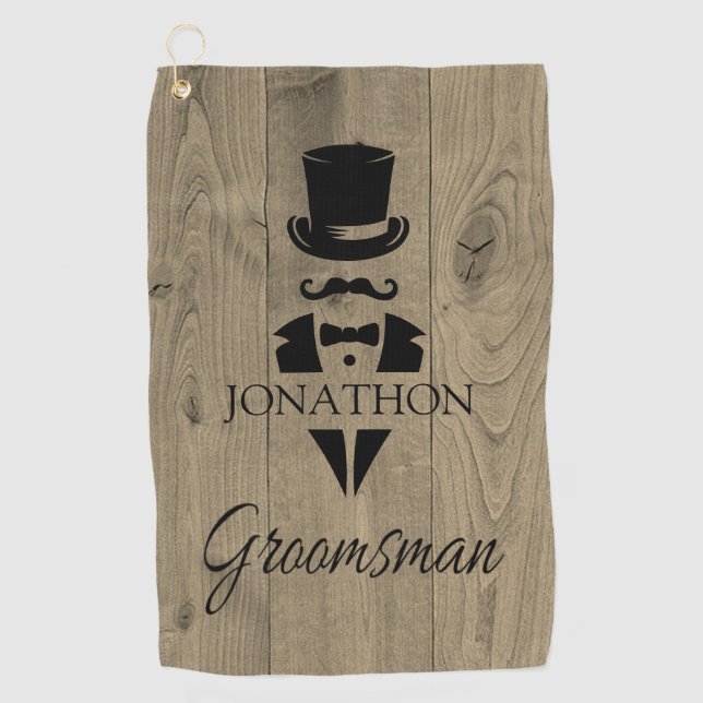 Personalized Groomsmen  Golf Towel (Front)