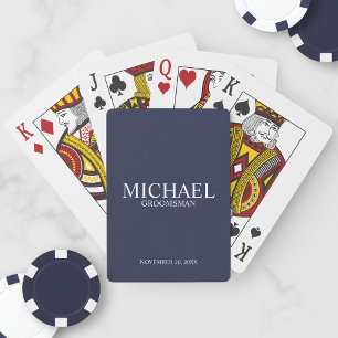 Personalized Groomsmen Playing Cards
