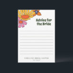 Personalized Groovy Floral Advice For The Bride<br><div class="desc">Give the bride-to-be some groovy guidance with our Personalized 70s Boho Floral Advice for the Bride Card! This retro-inspired card features vibrant floral designs that capture the free-spirited essence of the 70s. Perfect for a boho bridal shower, it allows guests to share their wisdom, tips, and heartfelt wishes for the...</div>
