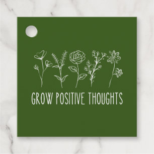 Personalized Grow Positive Thoughts Aesthetic Favo Favour Tags