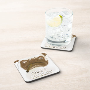 Personalized Grumpy AFICIONADO Puggy Cigar Coaster