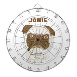 Personalized Grumpy AFICIONADO Puggy Cigar Dartboard