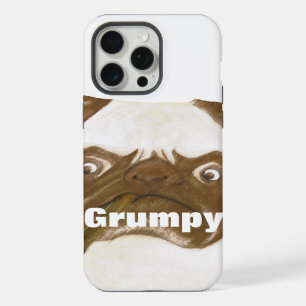 Personalized Grumpy Puggy with Cigar iPhone 15 Pro Max Case