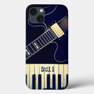 Personalized Grunge Piano Keyboard Guitar iPhone 13 Case