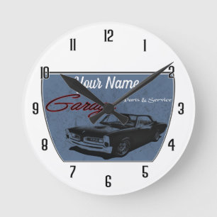 Personalized GTO Garage Round Clock