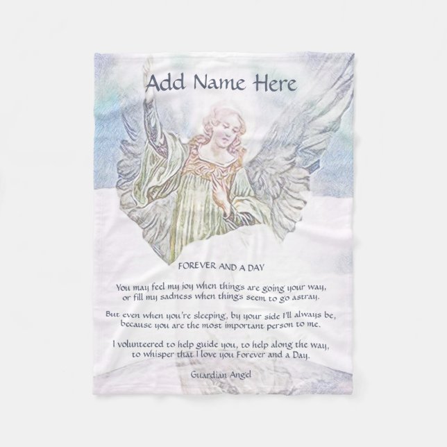 Personalized Guardian Angel Blanket (Front)