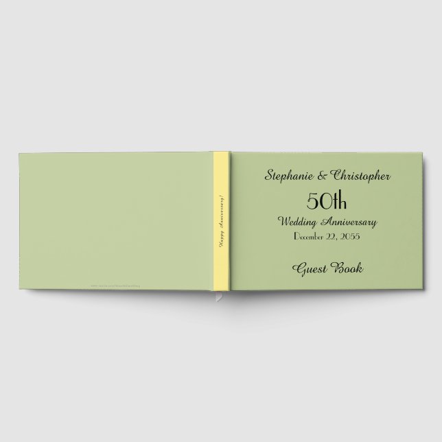 Personalized Guest Book 50th Anniversary Party (Full)