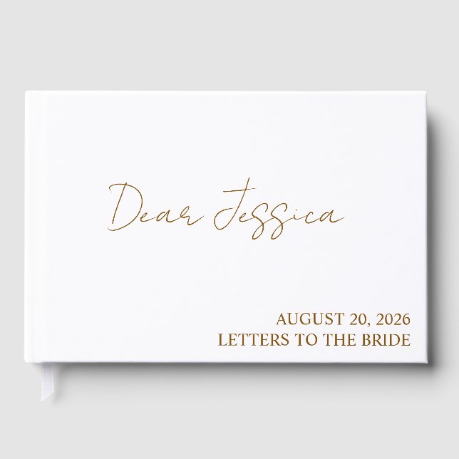 Personalized Guest Book, Custom Wedding Guestbook  (Front)