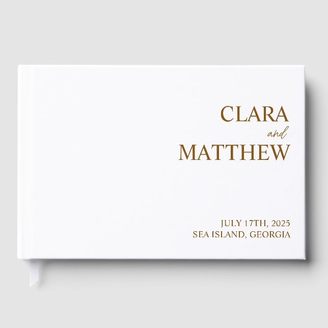  Personalized Guest Book Custom Wedding Reception  (Front)