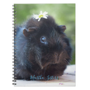 Personalized // Guinea Pig With A Daisy Notebook