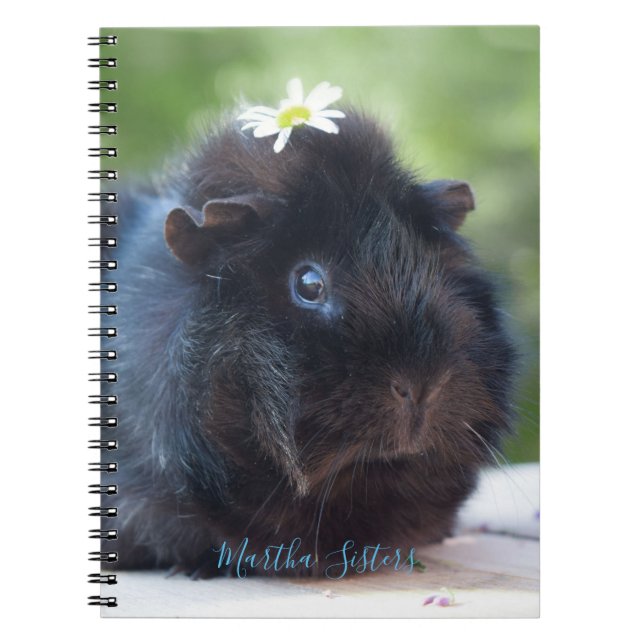 Personalized // Guinea Pig With A Daisy Notebook (Front)