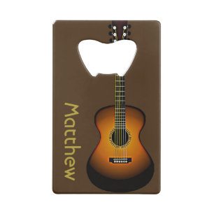 Personalized Guitar Design Bottle Opener Credit Card Bottle Opener