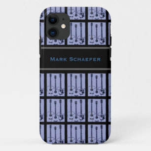 personalized guitar music pattern iPhone 11 case