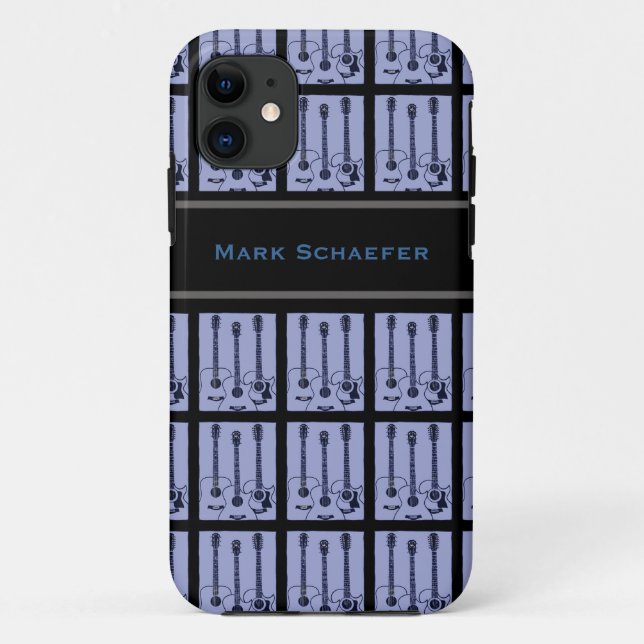 personalized guitar music pattern Case-Mate iPhone case (Back)