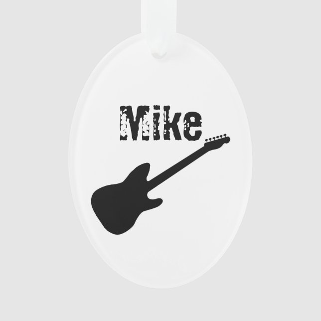 Personalized Guitar Ornament (Front)