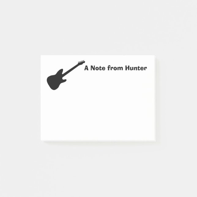 Personalized Guitar Post-it® Notes (Front)