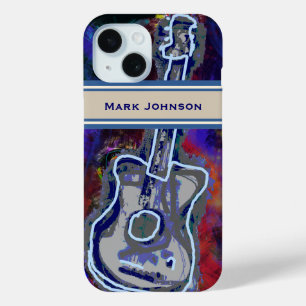 personalized guitar rock instrument iPhone 15 case