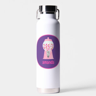 Personalized Gumball Love Valentine's Day Water Bottle