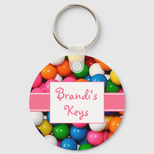 Personalized Gumballs Keychain (Front)