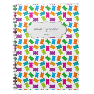 Personalized Gummy Bears Pattern Notebook
