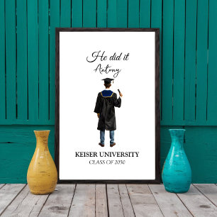 Personalized Guy Graduation ,Graduation for boy Poster
