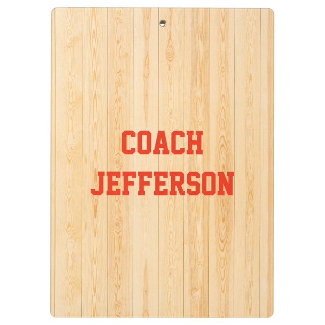 Personalized Gym Clipboard for Coaches (Back)
