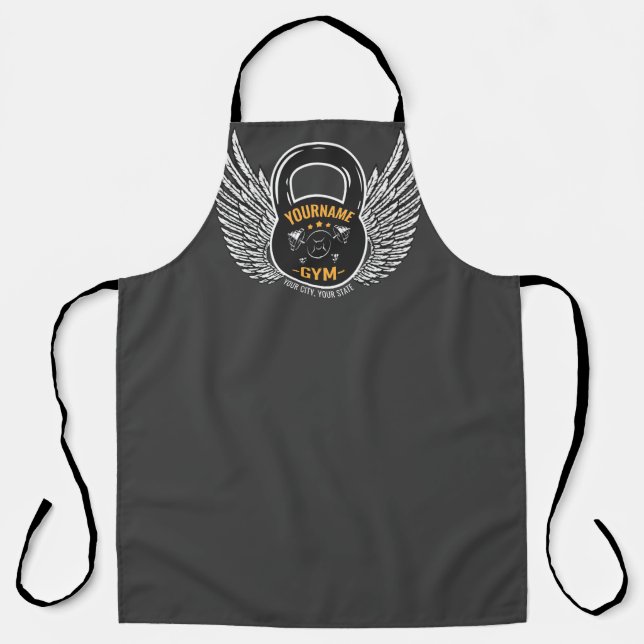Personalized GYM Fitness Trainer Kettlebell  Apron (Front)