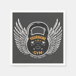 Personalized GYM Fitness Trainer Kettlebell  Napkin