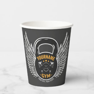 Personalized GYM Fitness Trainer Kettlebell Paper Cups