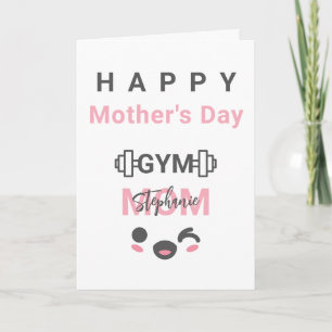 Personalized Gym Mom Happy Mother's Day Card