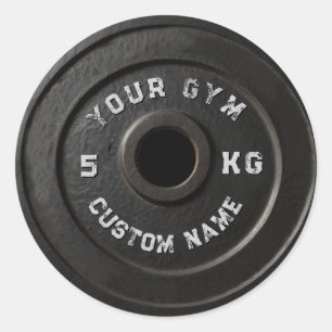 Personalized Gym Owner   Funny Vintage Fitnes Classic Round Sticker
