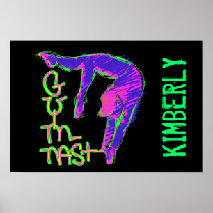 Personalized Gymnast Poster