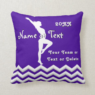 Personalized Gymnastic Gifts for Girls Colours Throw Pillow