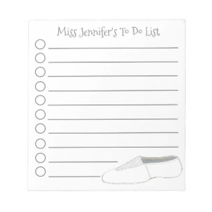 Personalized Gymnastics Acro Dance Teacher Gift Notepad