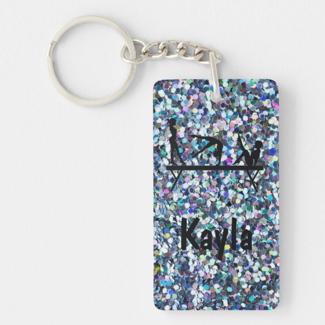 PERSONALIZED GYMNASTICS Acrylic Keychain (Front)