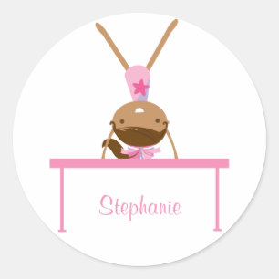 Personalized gymnastics balance beam kids stickers